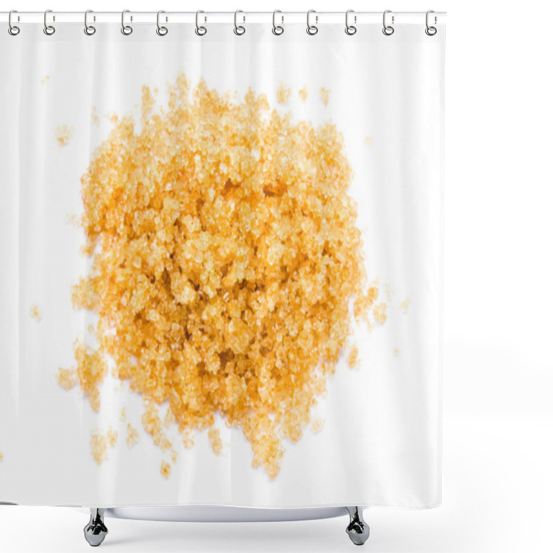 Personality  Brown Sugar From Top View Isolated On White Background Shower Curtains