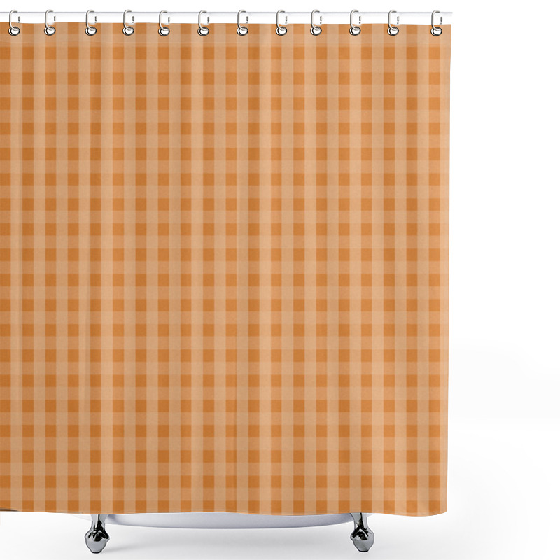 Personality  Orange Gingham Seamless Background Shower Curtains