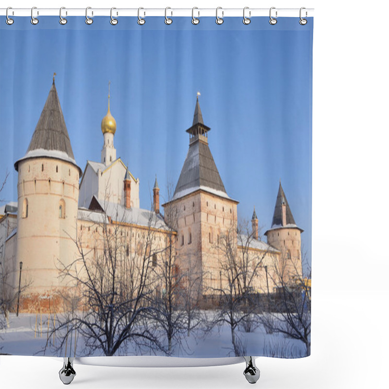 Personality  The Kremlin In Rostov In Winter, Golden Ring Of Russia Shower Curtains