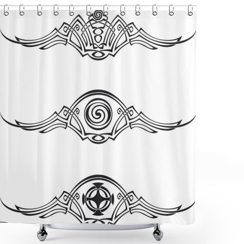 Personality  Celtic Style Patterns Shower Curtains