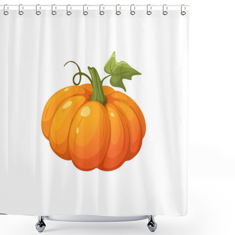 Personality  Pumpkin Vector Illustration Shower Curtains