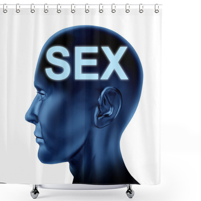 Personality  Thinking Of Sex Shower Curtains