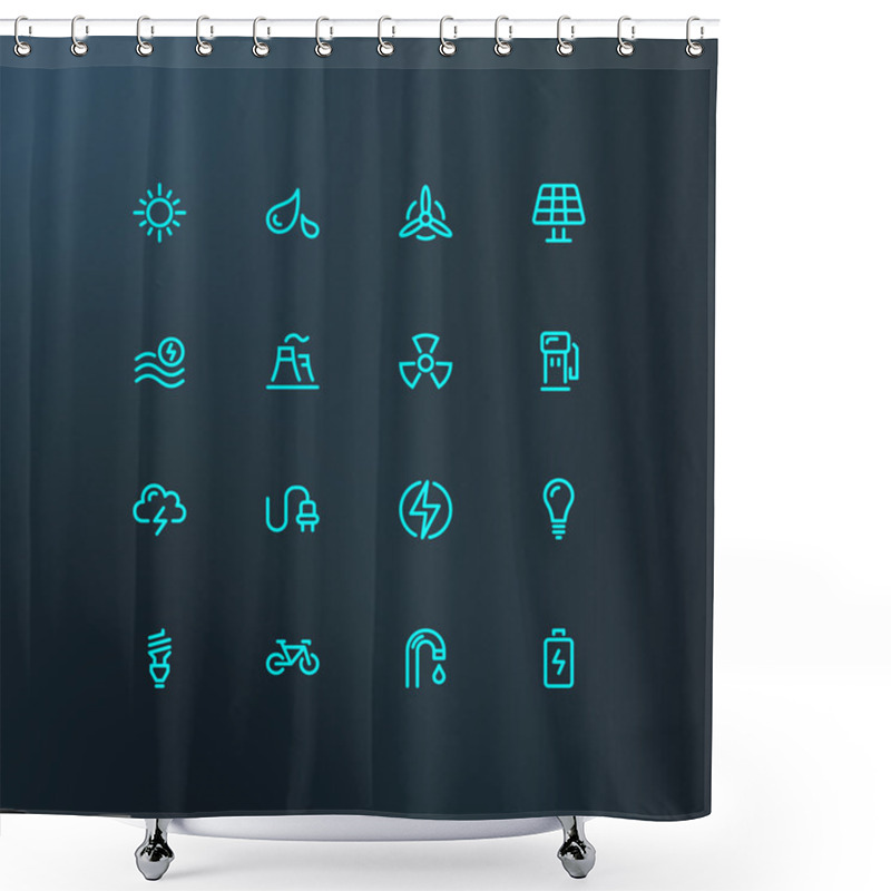 Personality  Energy Icons Shower Curtains