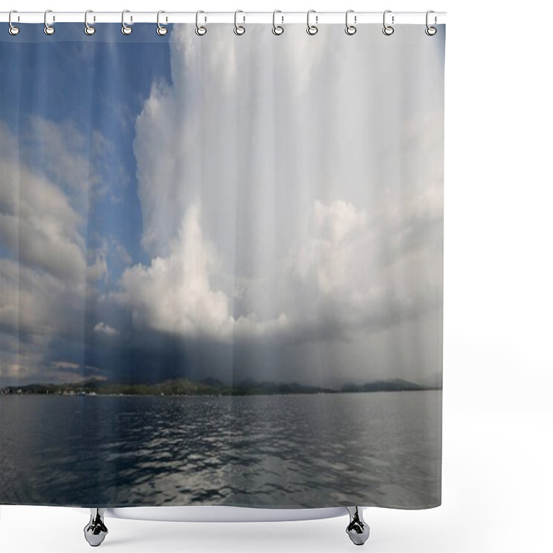 Personality  Boracay Under Beautiful Clouds Shower Curtains