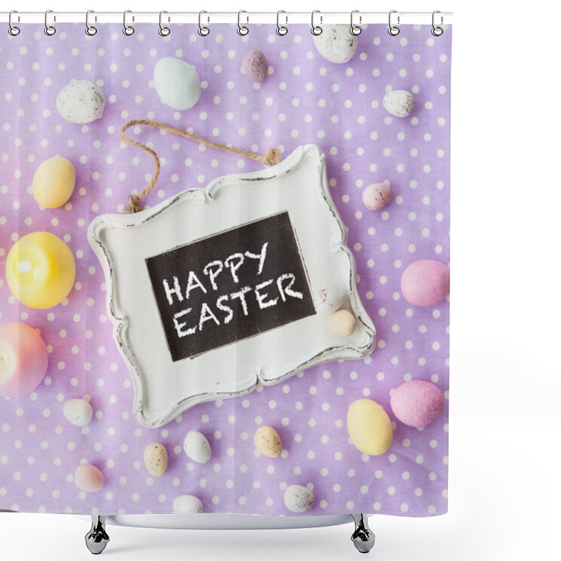 Personality  Easter Background With Tulips Shower Curtains