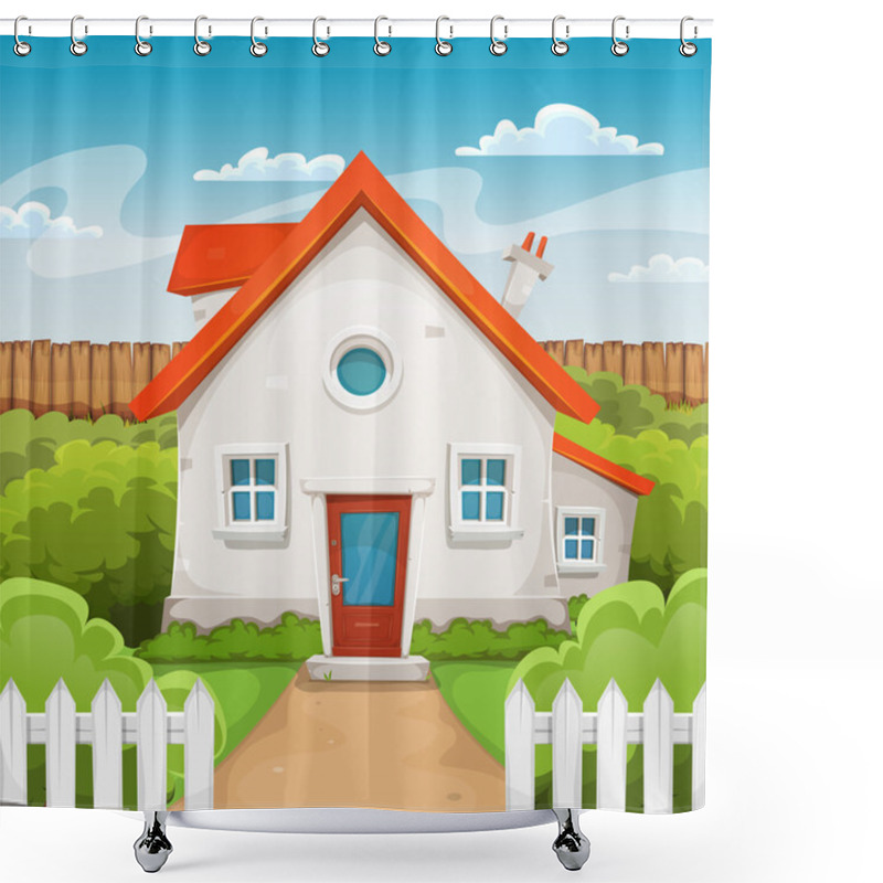 Personality  House Inside Garden Shower Curtains