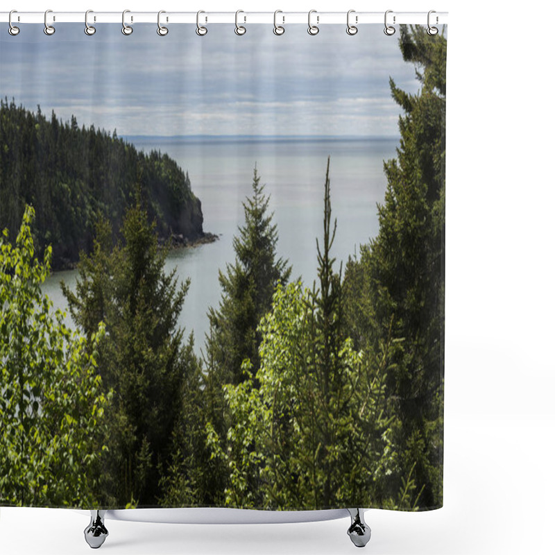 Personality  Scenic View Of Fundy National Park On The Bay Of Fundy, New Brunswick, Canada Shower Curtains