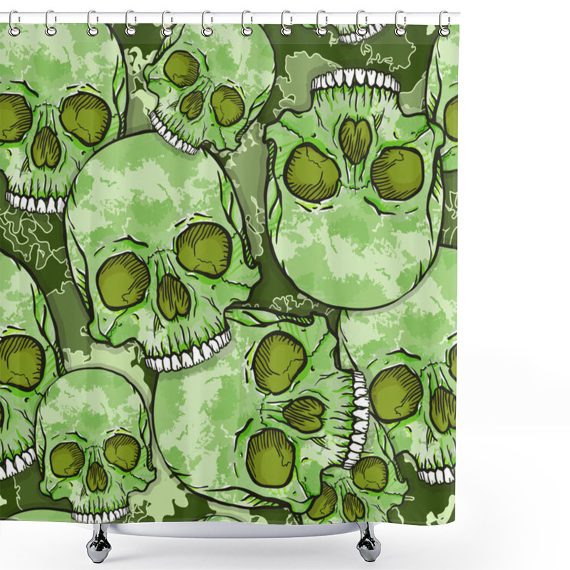 Personality  Camouflage Skull Pattern. Shower Curtains