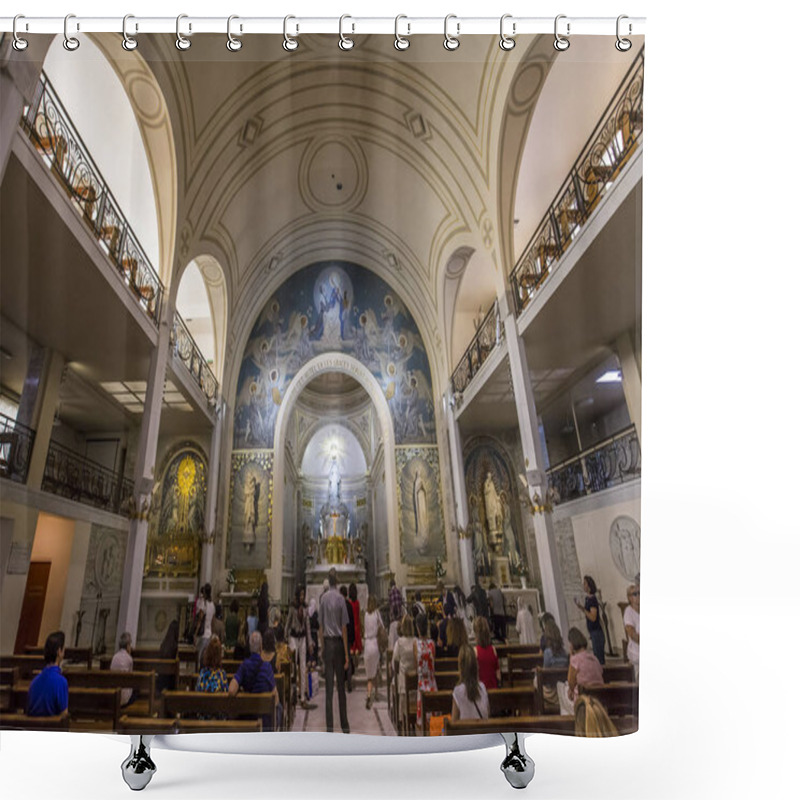 Personality  PARIS, FRANCE, SEPTEMBER 08, 2016 : Interiors And Details Of Chapel Of Our Lady Of The Miraculous Medal, September 08, 2016, In Paris, France Shower Curtains