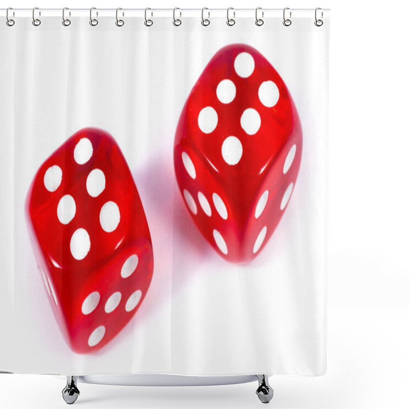 Personality  Two Red Dice Shower Curtains