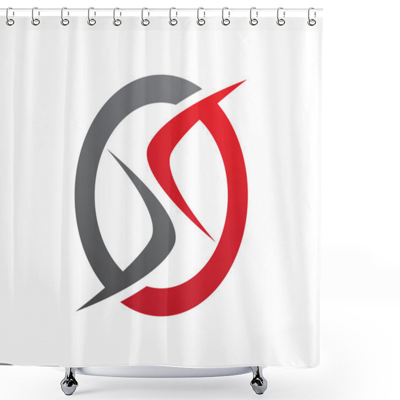 Personality  S Letter Logo Template Shower Curtains