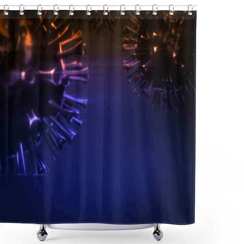 Personality  Pneumonia Sars Virus Background With Copy Space. Shower Curtains