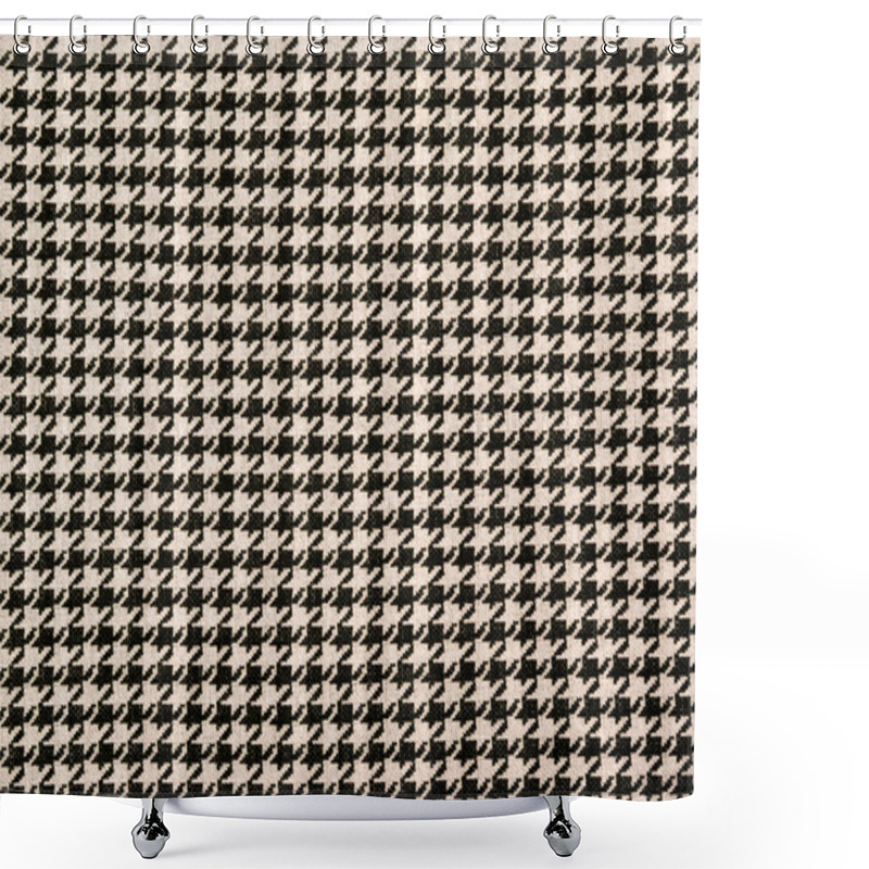 Personality  Black And Pink Houndstooth Pattern. Dogstooth Check Design As Background. Shower Curtains