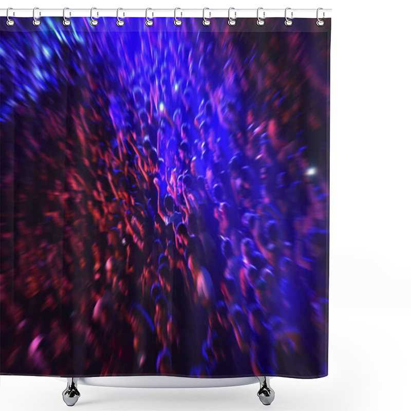 Personality  Zoom In Effect On A Blurred Crowd Shower Curtains