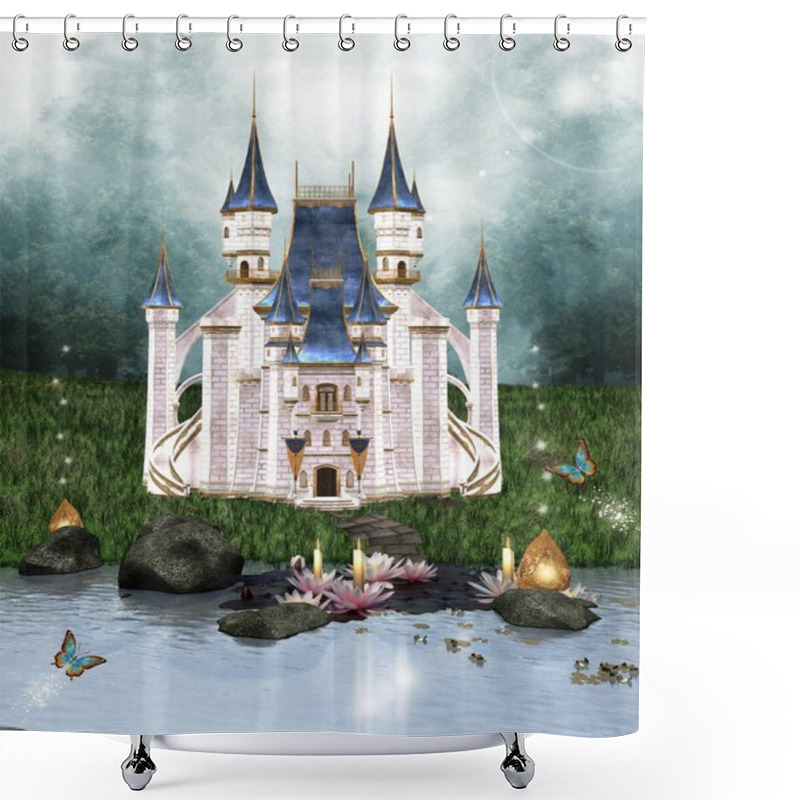 Personality  Enchanted Castle Shower Curtains