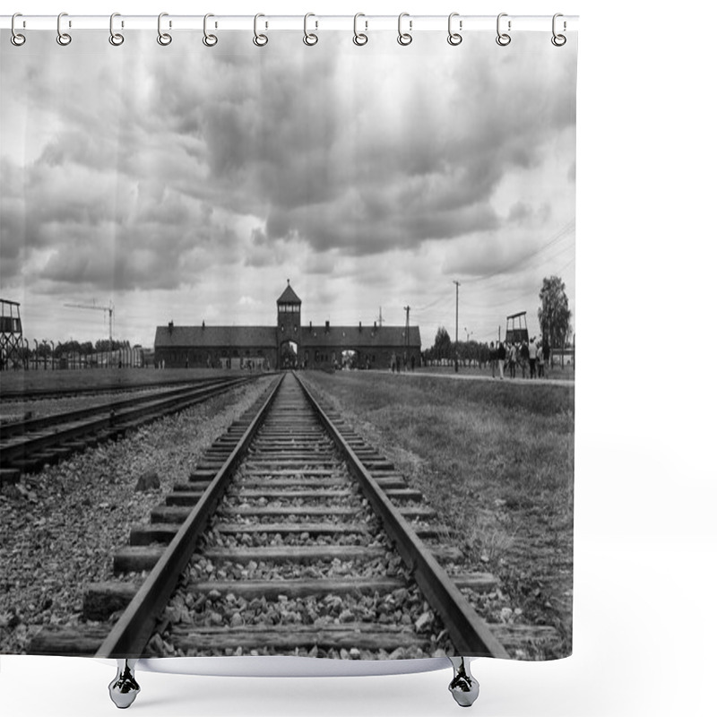 Personality  Concentration Camp In Auschwitz Shower Curtains