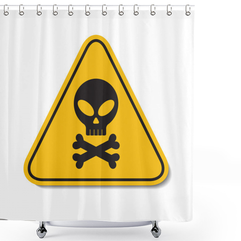 Personality  Danger Icon Shower Curtains