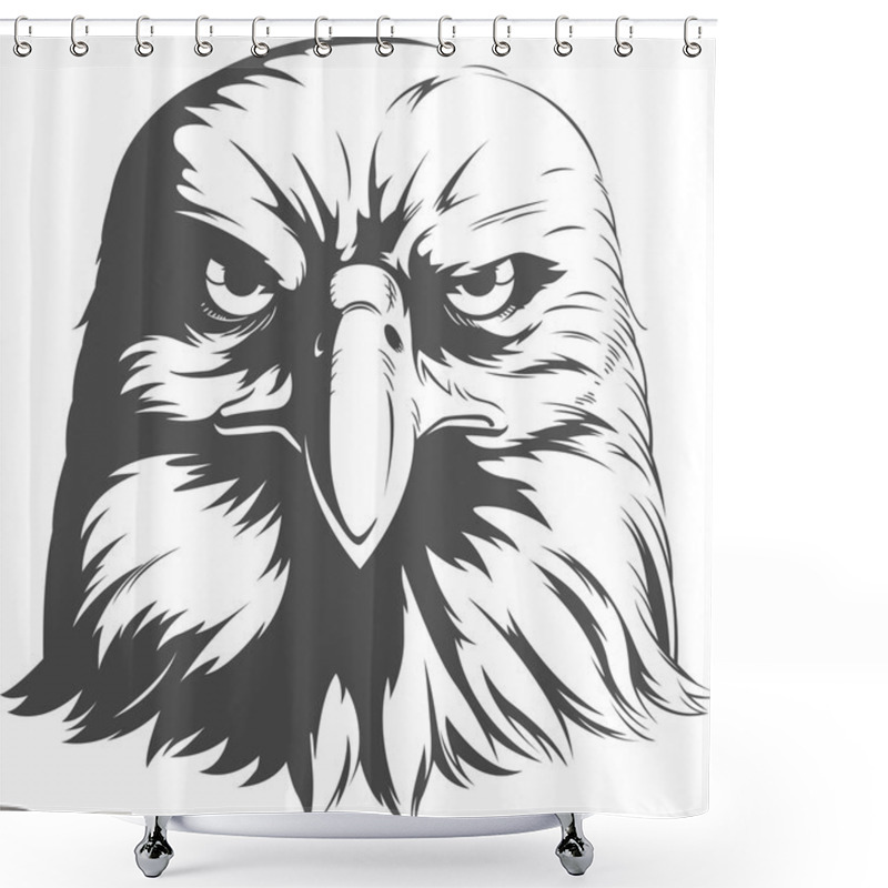 Personality  Eagle Silhouettes Vector - Front View Shower Curtains