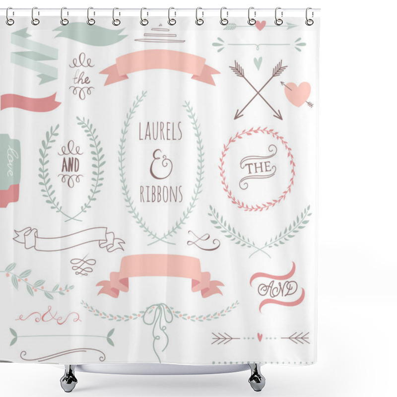 Personality  Wedding Graphic Set Shower Curtains