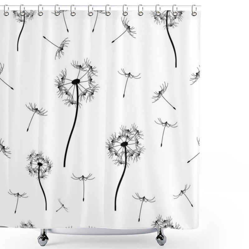 Personality  Seamless Pattern Dandelion Shower Curtains