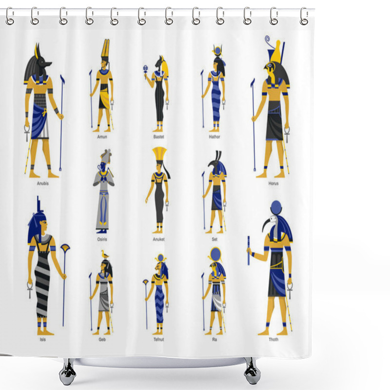 Personality  Egypt Ancient Gods Set Shower Curtains