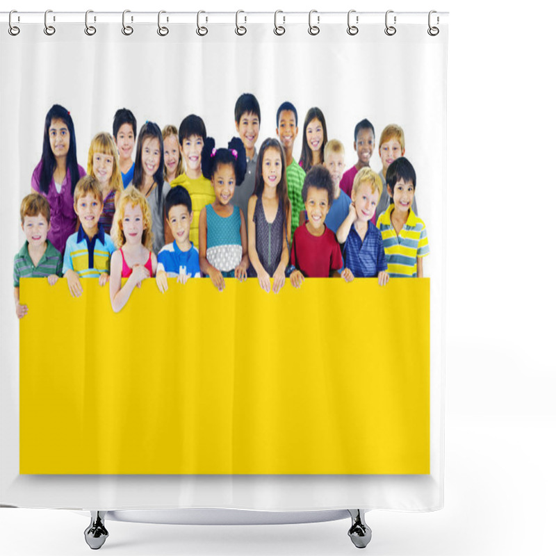 Personality  Diversity Of Friendship, Group Of Kids Shower Curtains