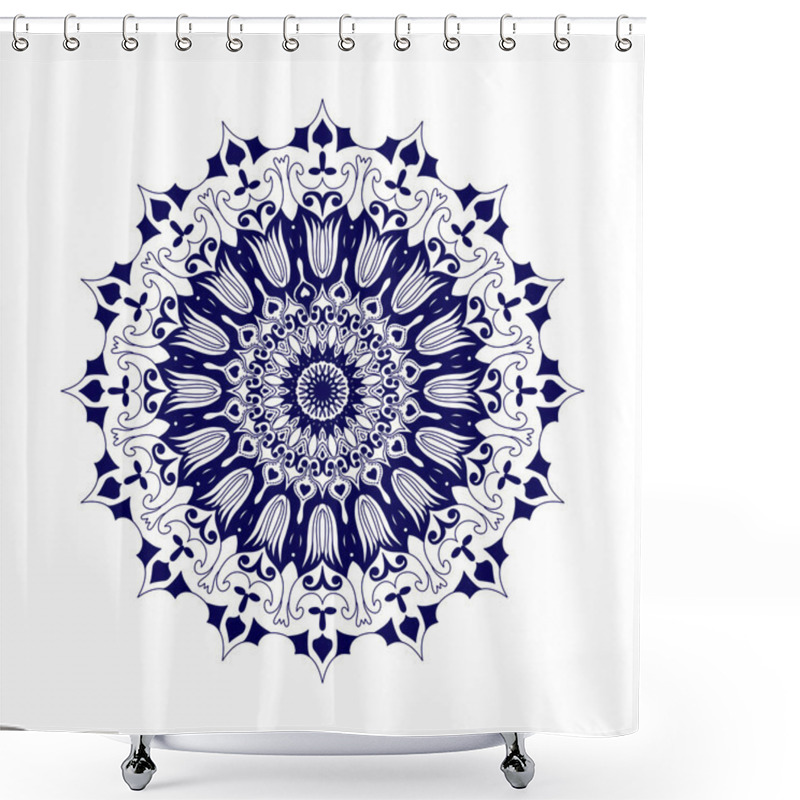 Personality  Mandala. Ethnic Decorative Elements. Hand Drawn Background. Islam, Arabic, Indian, Ottoman Motifs.  Shower Curtains