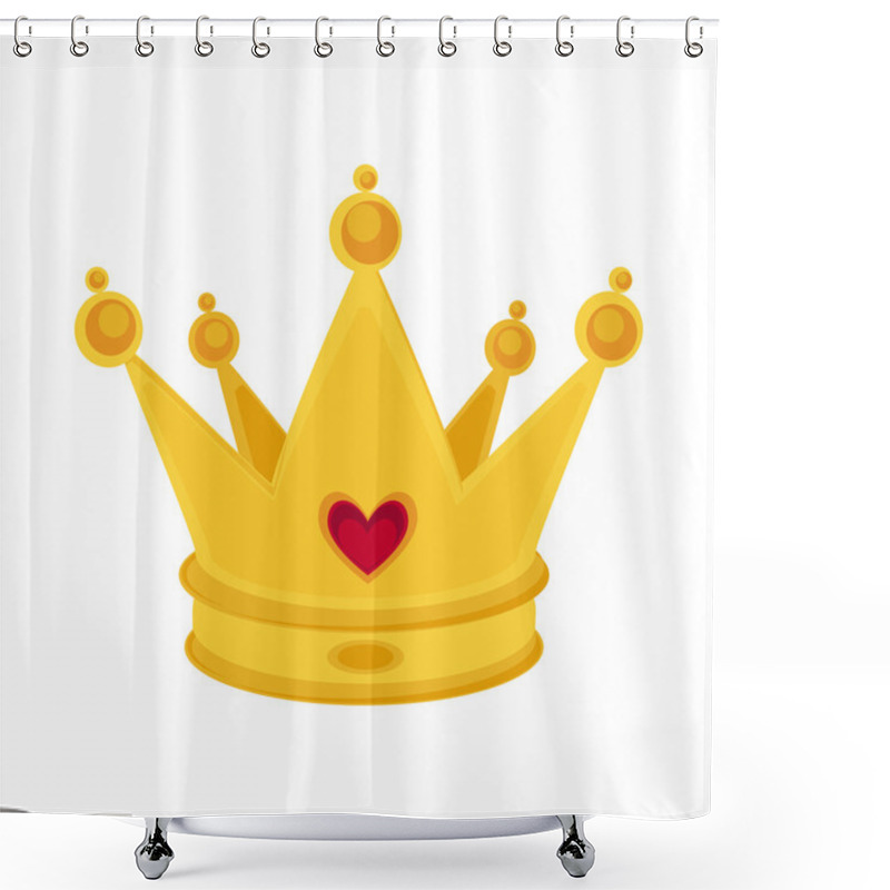 Personality  Golden Crown Vector Shower Curtains