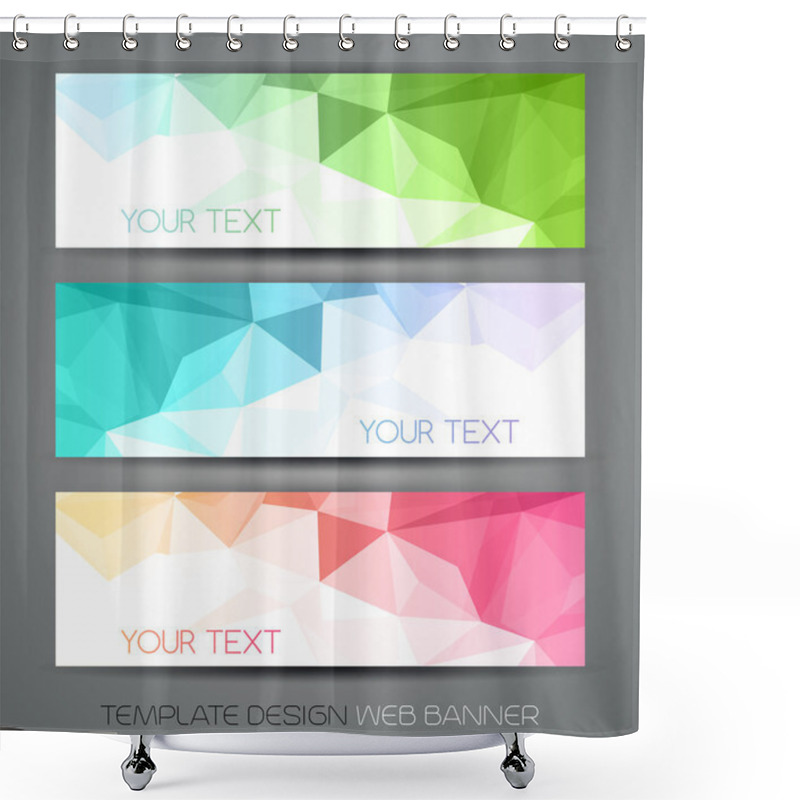 Personality  Vector Abstract Geometric Background With Triangle Shower Curtains