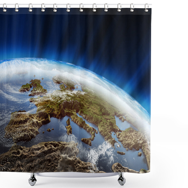 Personality  Europe 3d Landscape Shower Curtains