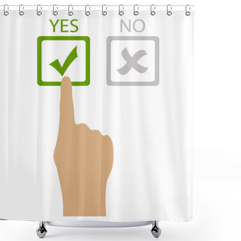 Personality  Choose Yes Shower Curtains