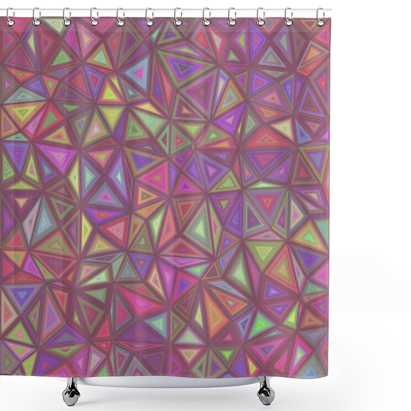 Personality  Retro Vector Triangle Mosaic Tile Background Shower Curtains