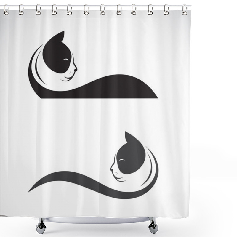 Personality  Vector Image Of An Cat Shower Curtains