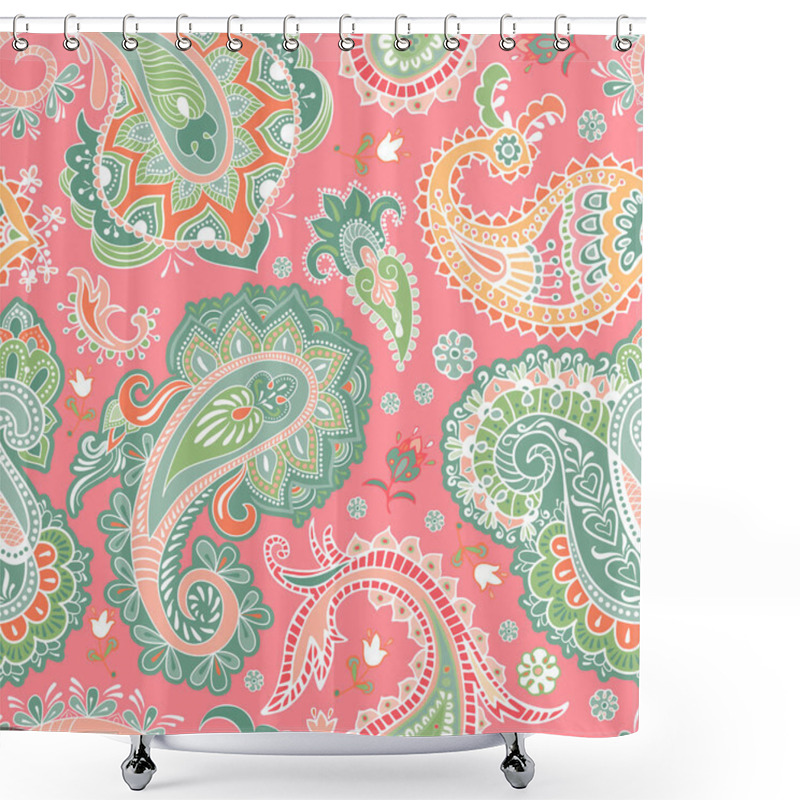 Personality  Seamless Paisley Pattern. Decorative Paisley Elements Wallpaper Shower Curtains