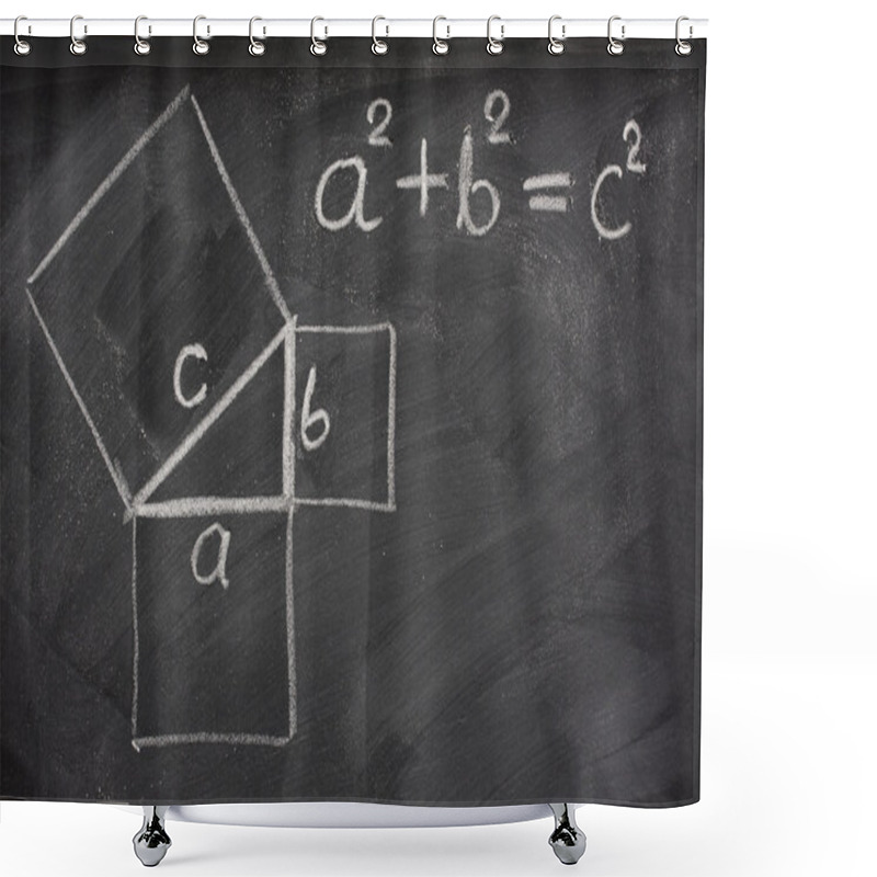 Personality  Pythagorean Theorem On Blackboard Shower Curtains