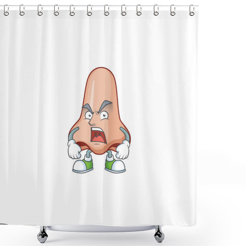 Personality  Nose Cartoon Character Design With Mad Face Shower Curtains