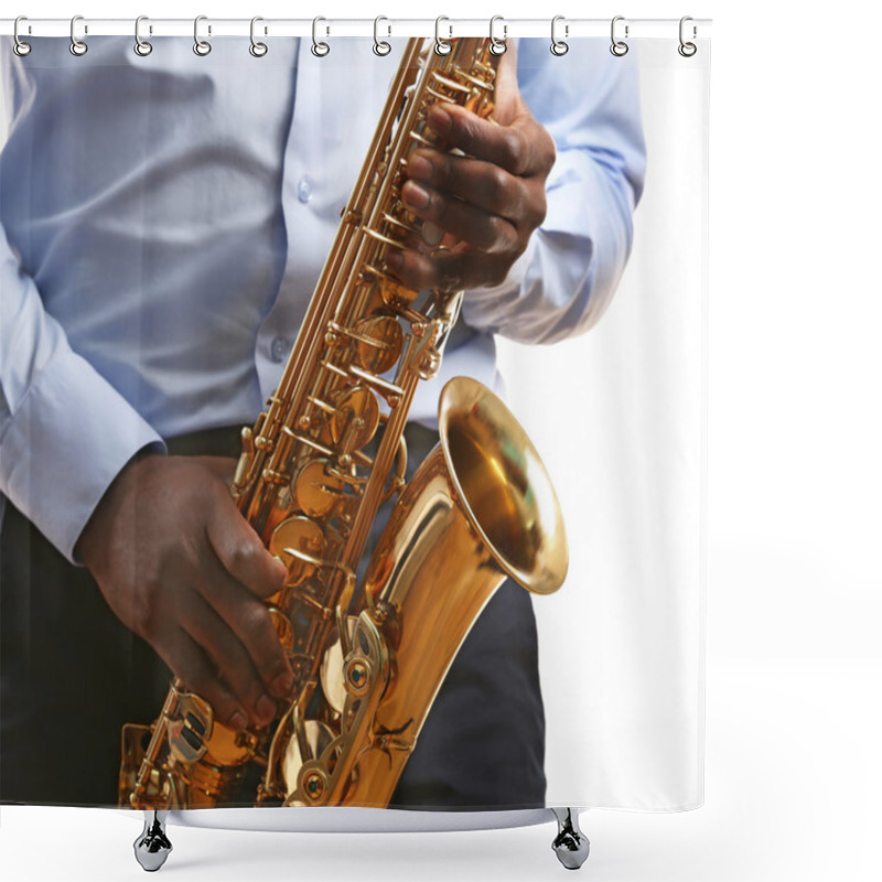 Personality  African American Jazz Musician  Shower Curtains