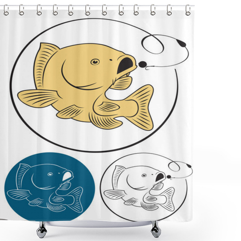 Personality  Carp Shower Curtains