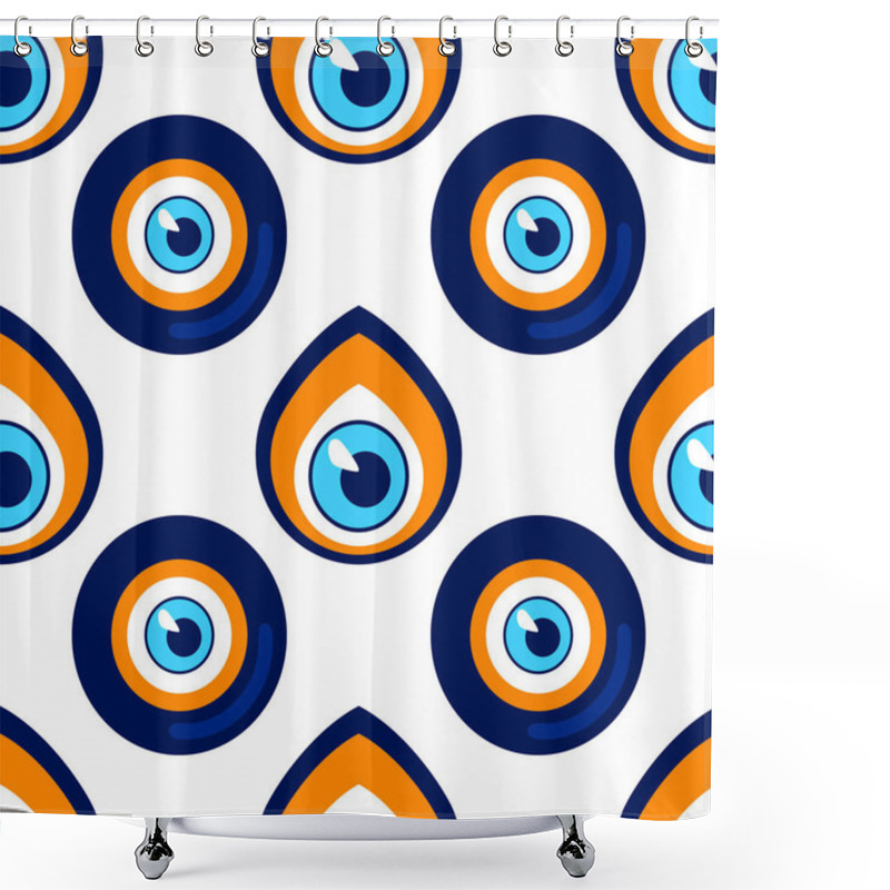 Personality  Seamless Pattern With Nazar Amulet For Your Project Shower Curtains