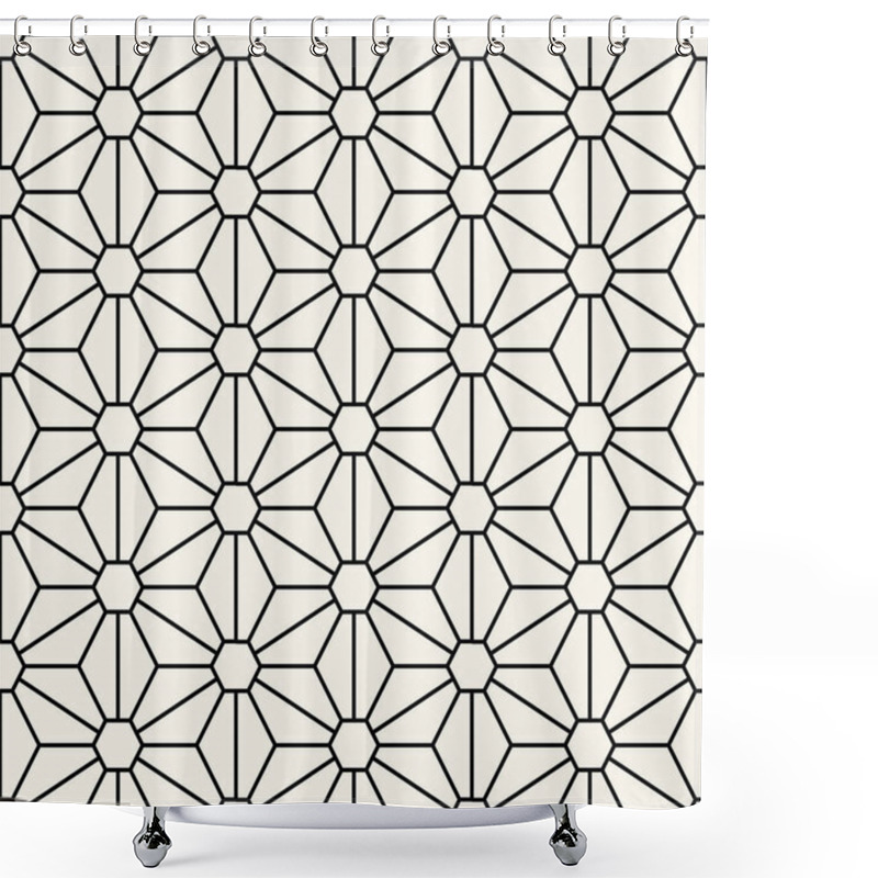 Personality  Minimal Sacred Geometry Graphic Seamless Pattern Print Shower Curtains