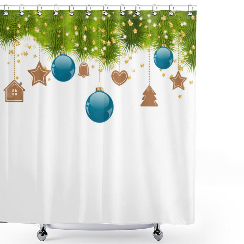 Personality  Christmas Background Shower Curtains