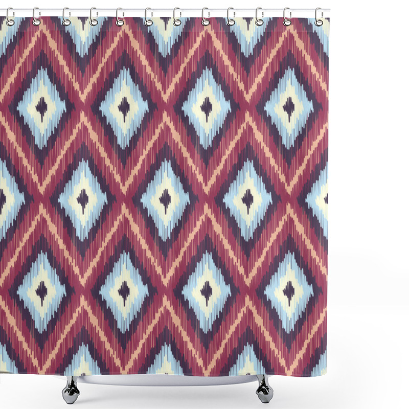 Personality  Seamless Fabric Pattern With Diamonds Shower Curtains