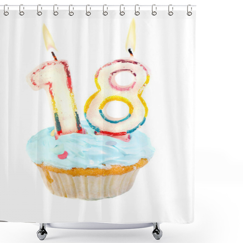 Personality  Eighteenth Birthday Cupcake Shower Curtains