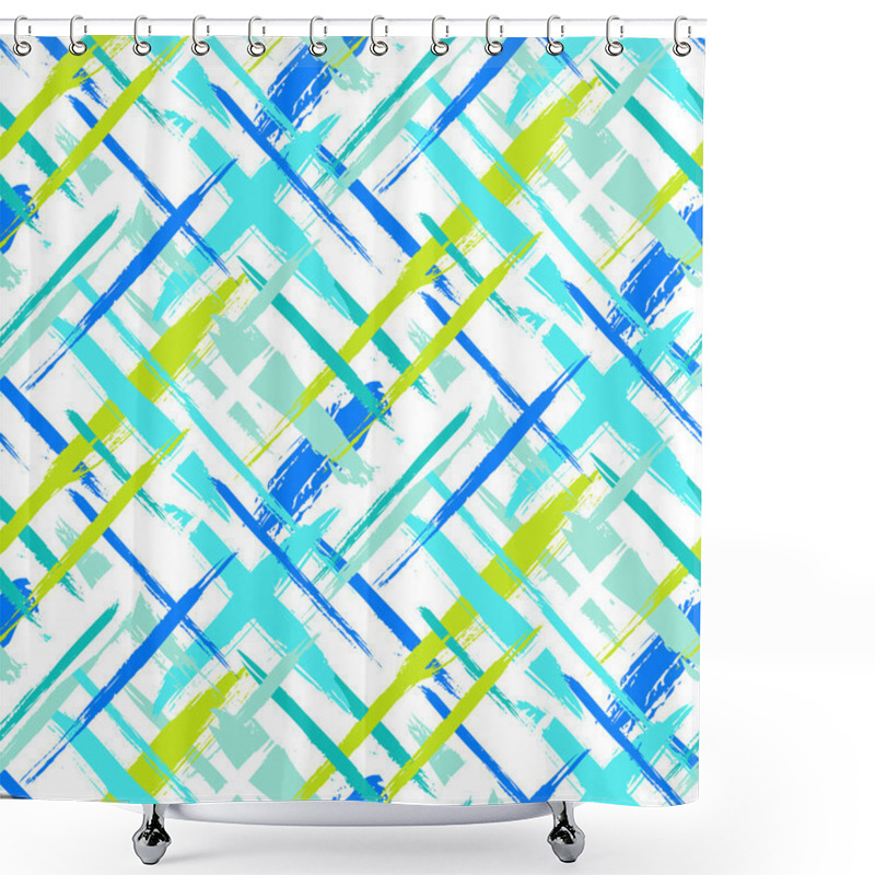 Personality  Pattern With Stripes And Crosses Shower Curtains