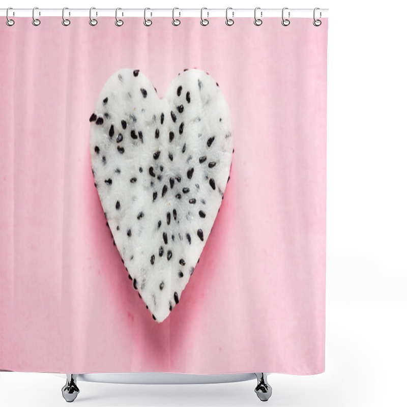 Personality  Dragon Fruit On The Pink Background Shower Curtains