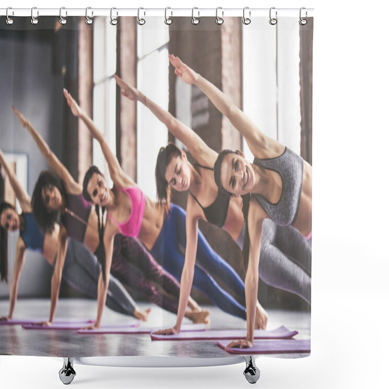 Personality  Group Yoga Training Shower Curtains