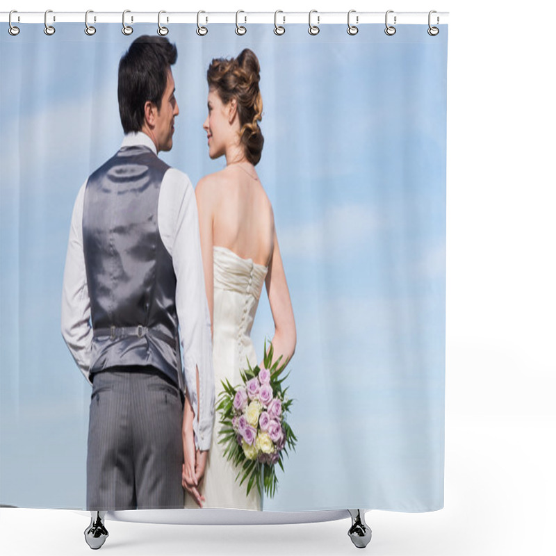 Personality  Happy Married Couple Shower Curtains