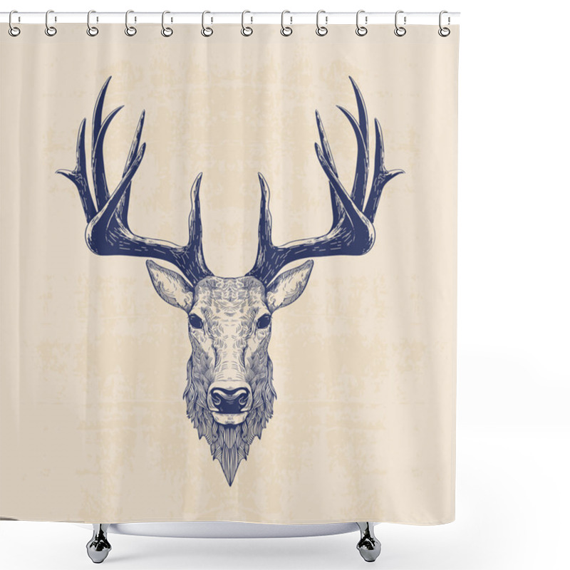 Personality  Deer Head Shower Curtains