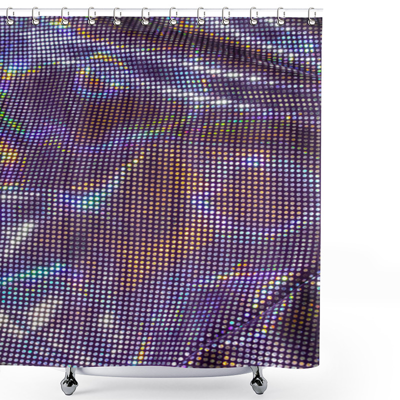 Personality  Holographic Sequin Rainbow Shiny Material Background Shower Curtains