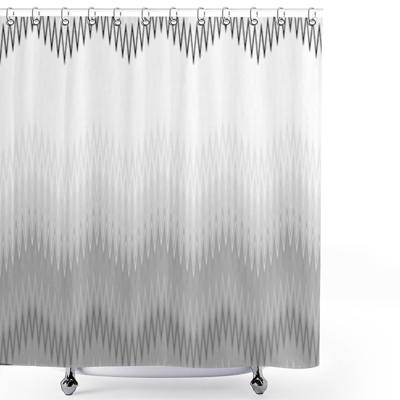 Personality  White Black Monochrome Pattern Chevron. Backdrop Illustration. Shower Curtains